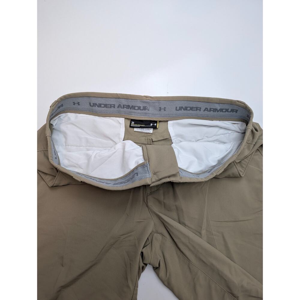 Under Armour Matchplay Shorts Men's 38 Tan Khaki Mid Rise Stretch Performance - Picture 10 of 16